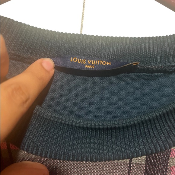 Louis Vuitton Men's Pink and Black Sweater - Picture 3 of 6